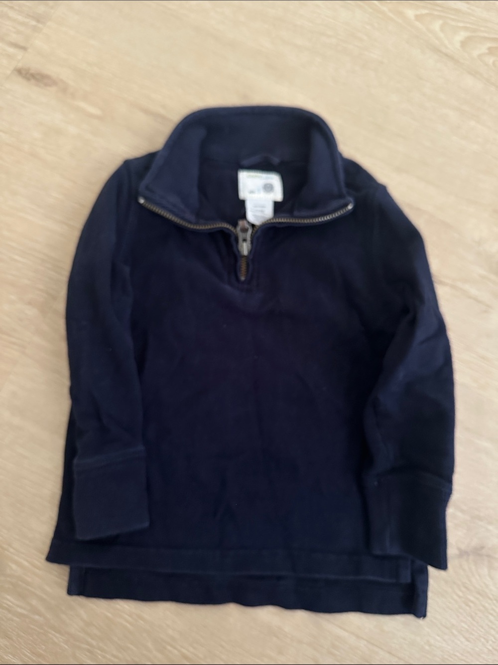 CrewCuts Navy Quarter-Zip Pullover Shirt 100% Cotton